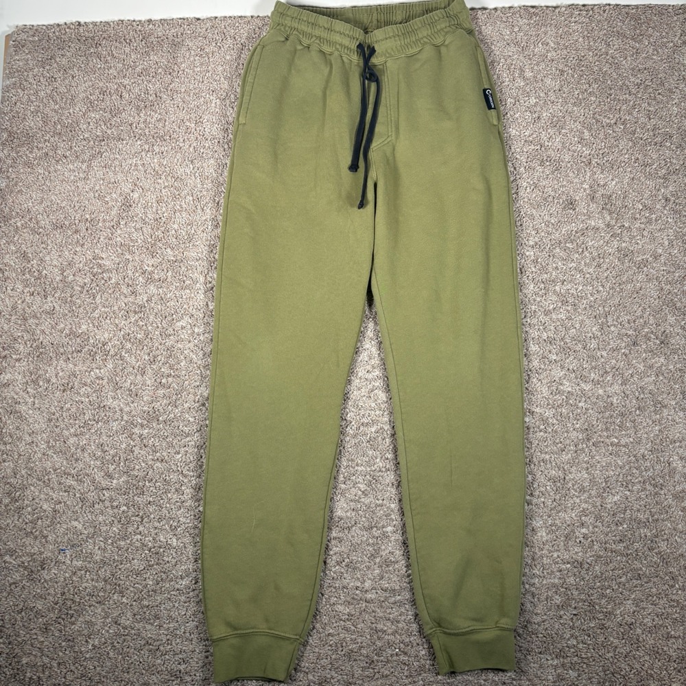 Origin USA Mens Olive Green Fleece Joggers Loose Fit Size Medium